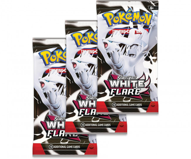 Набор карточек Pokémon TCG Scarlet & Violet Black Bolt Tech Sticker Blister (3 бустера + промо-карта)